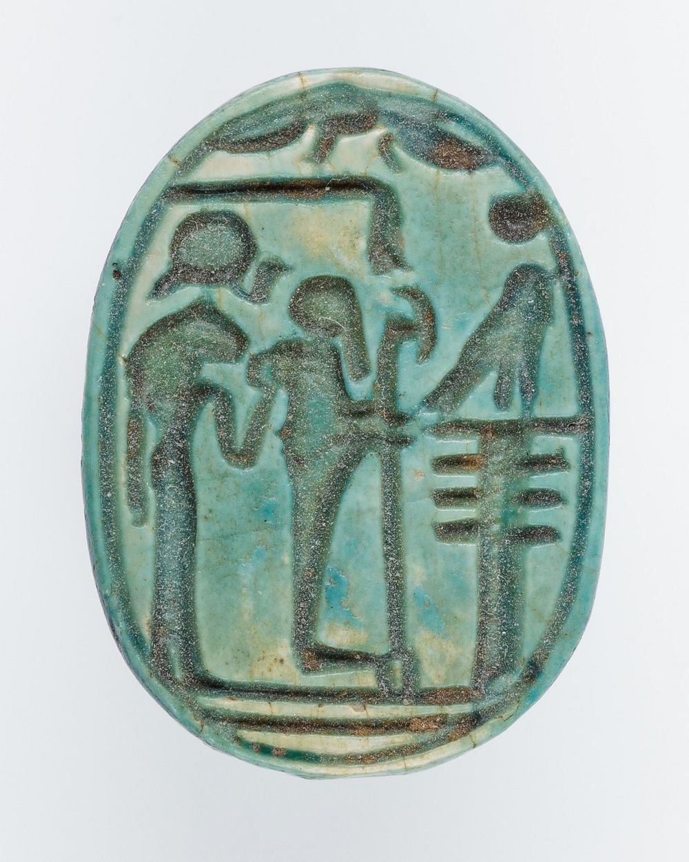 Scarab With an Image of the Gods Ptah and Sakhmet