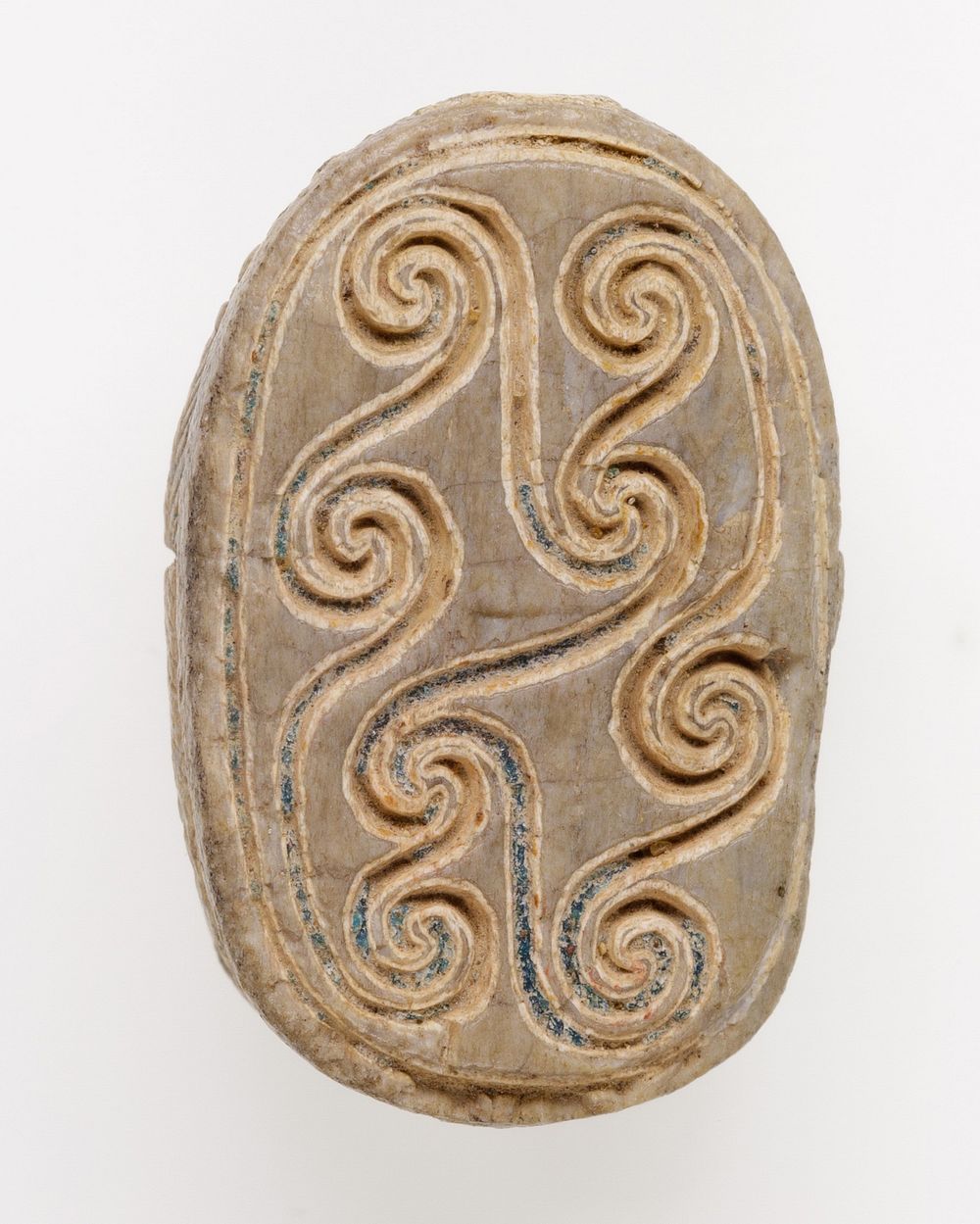 Scarab Decorated with Scroll Design
