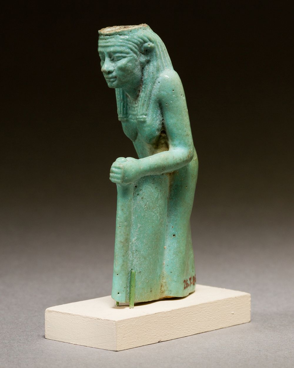 Statuette of a worn or aged woman, probably a goddess