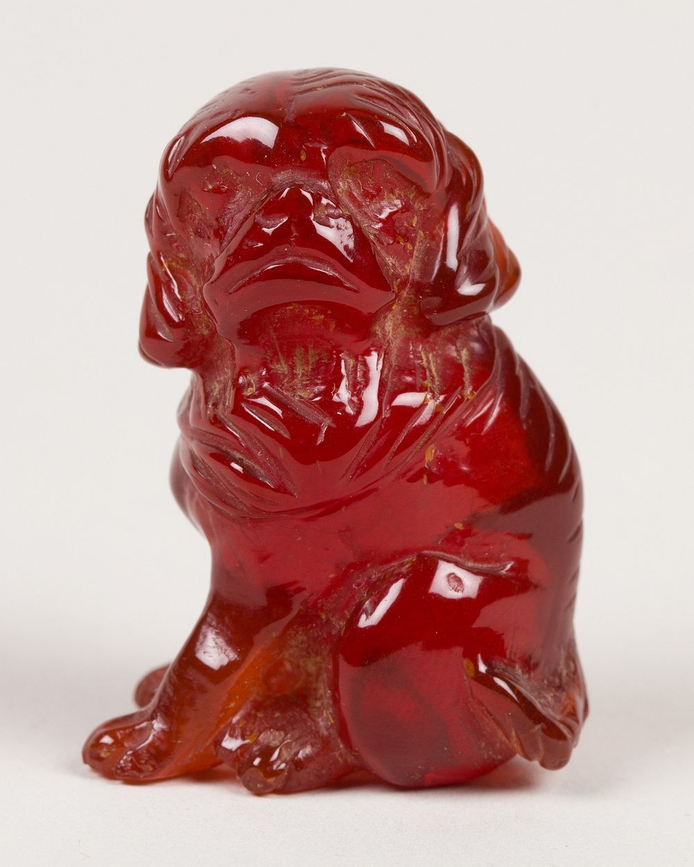 Netsuke of Seated Dog (one of a pair)