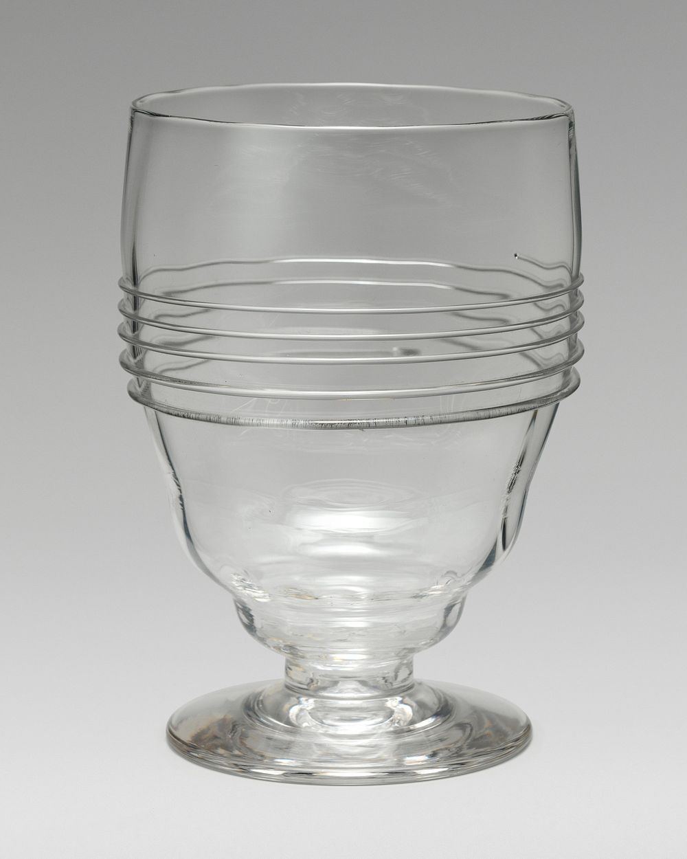 Footed goblet with bulging bowl
