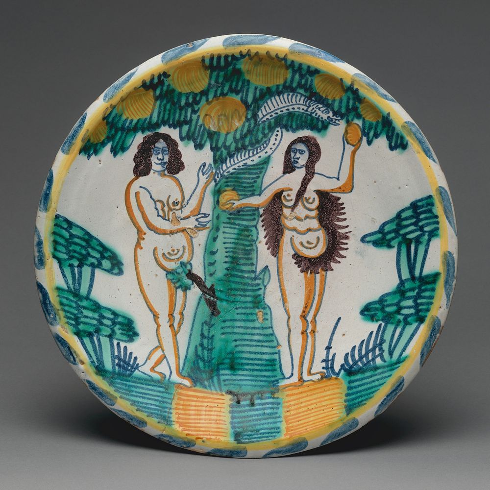 Dish with Temptation of Adam and Eve