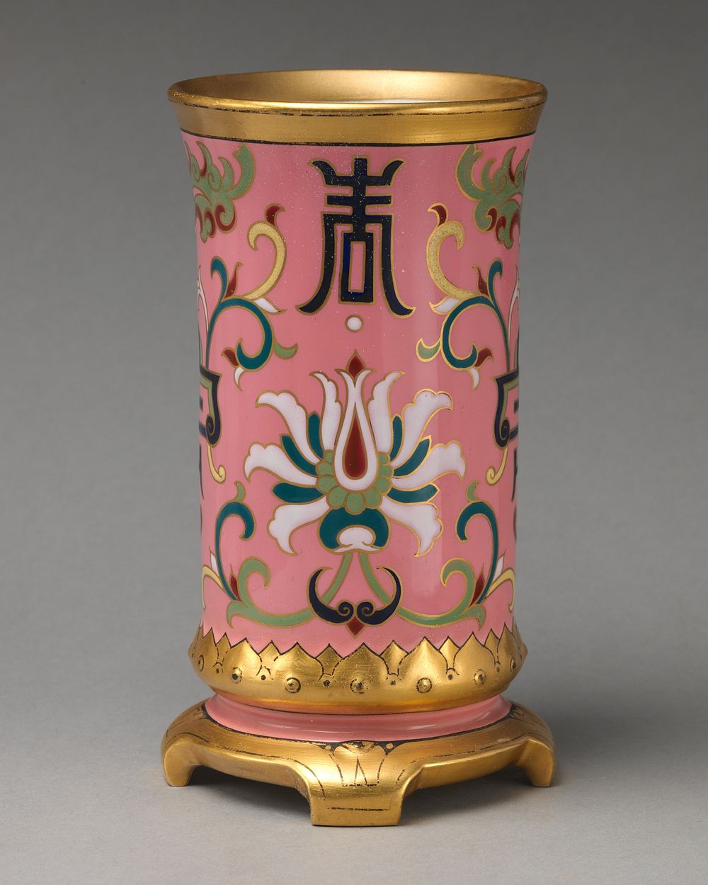 Spill vase with "cloisonne" decoration