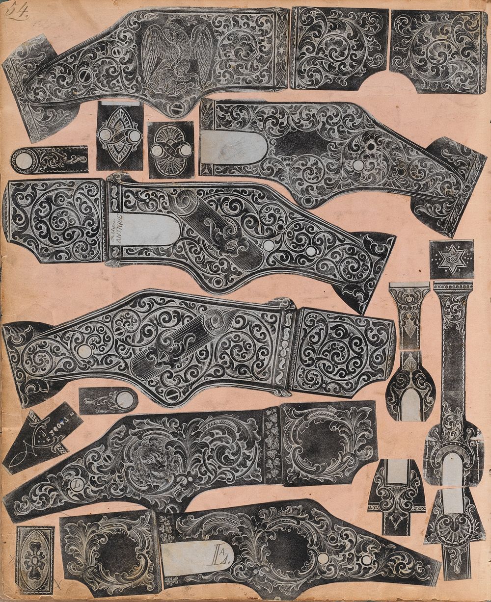 Workbook Recording the Engraved Firearms Ornament of Louis D. Nimschke (1832-1904)