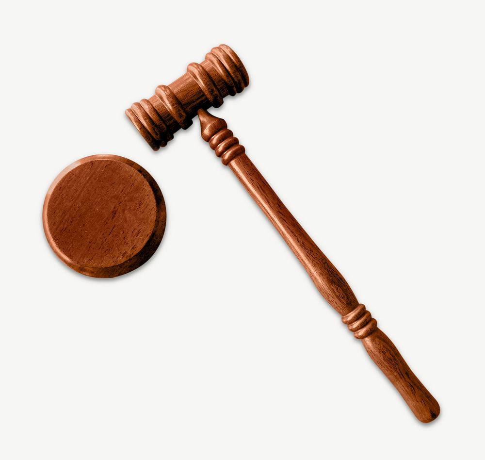 Gavel collage element psd