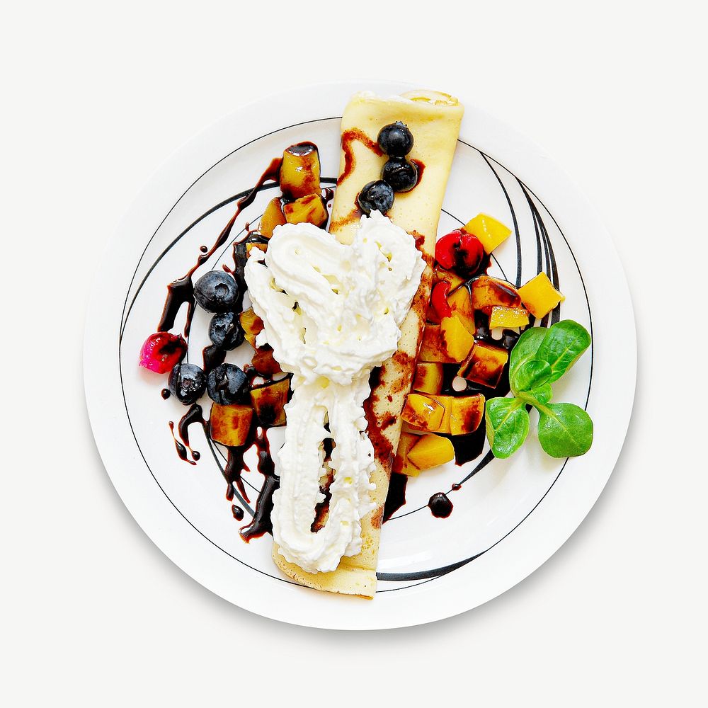 Crepe collage element psd