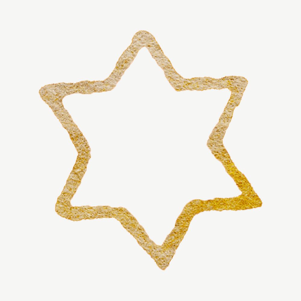Gold star psd, design element