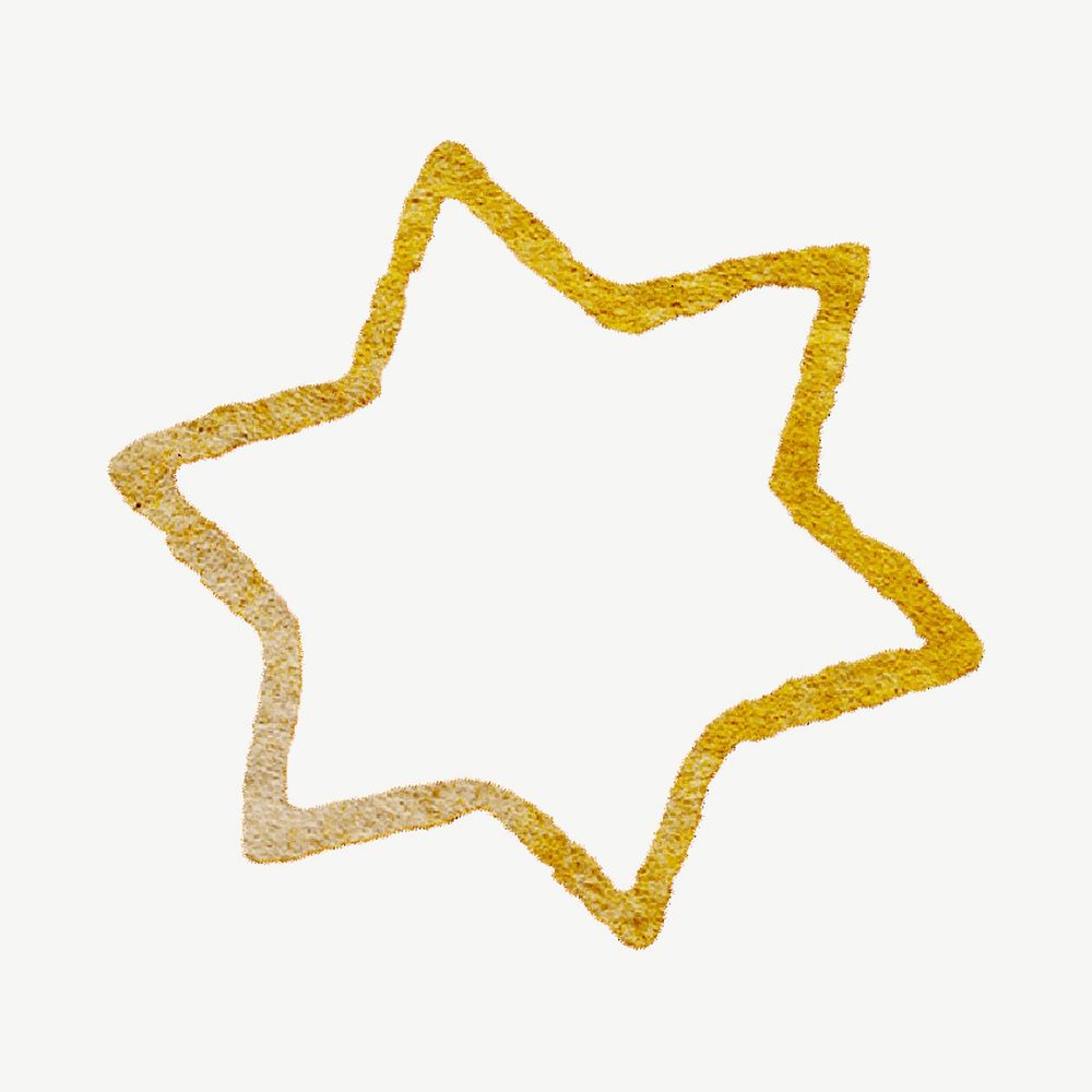 Gold star psd, design element
