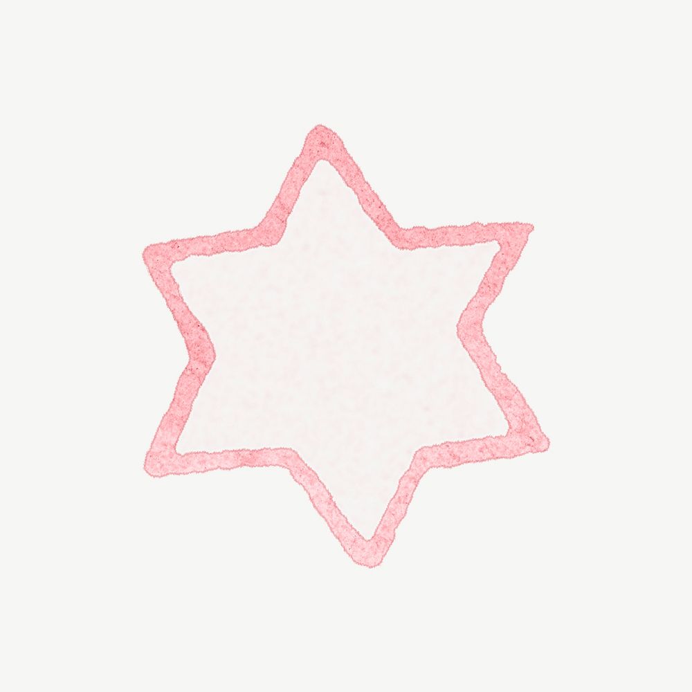 Pink star psd, design element