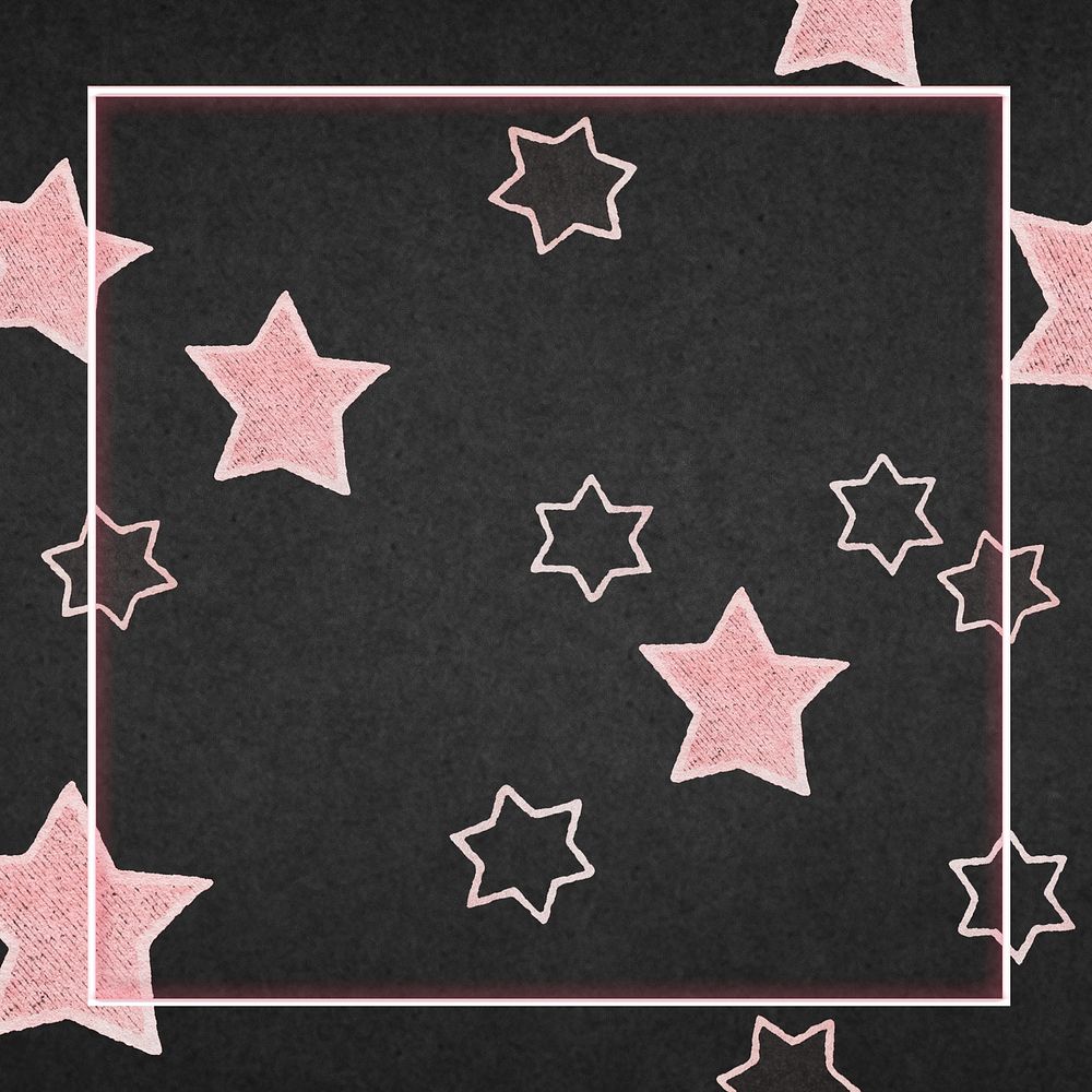 Pink star frame background