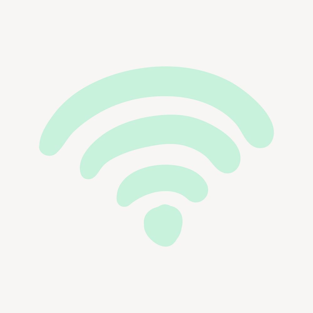 Green Wi-Fi illustration, internet connection vector
