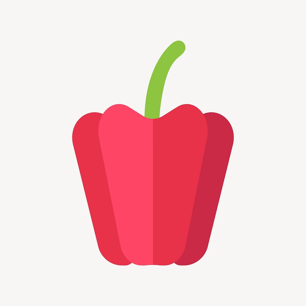 Red bell pepper, vegetable & cooking vector