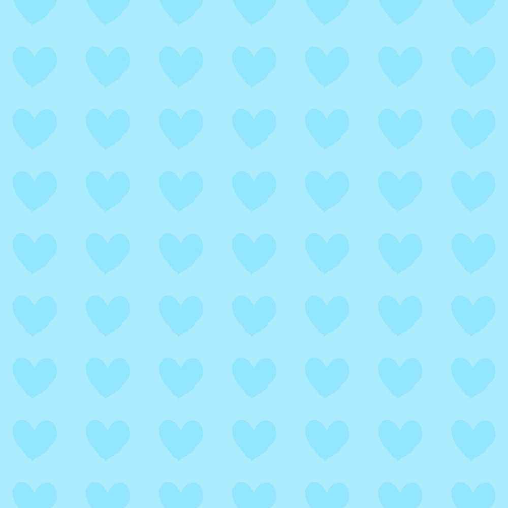 Cute blue heart pattern background illustration