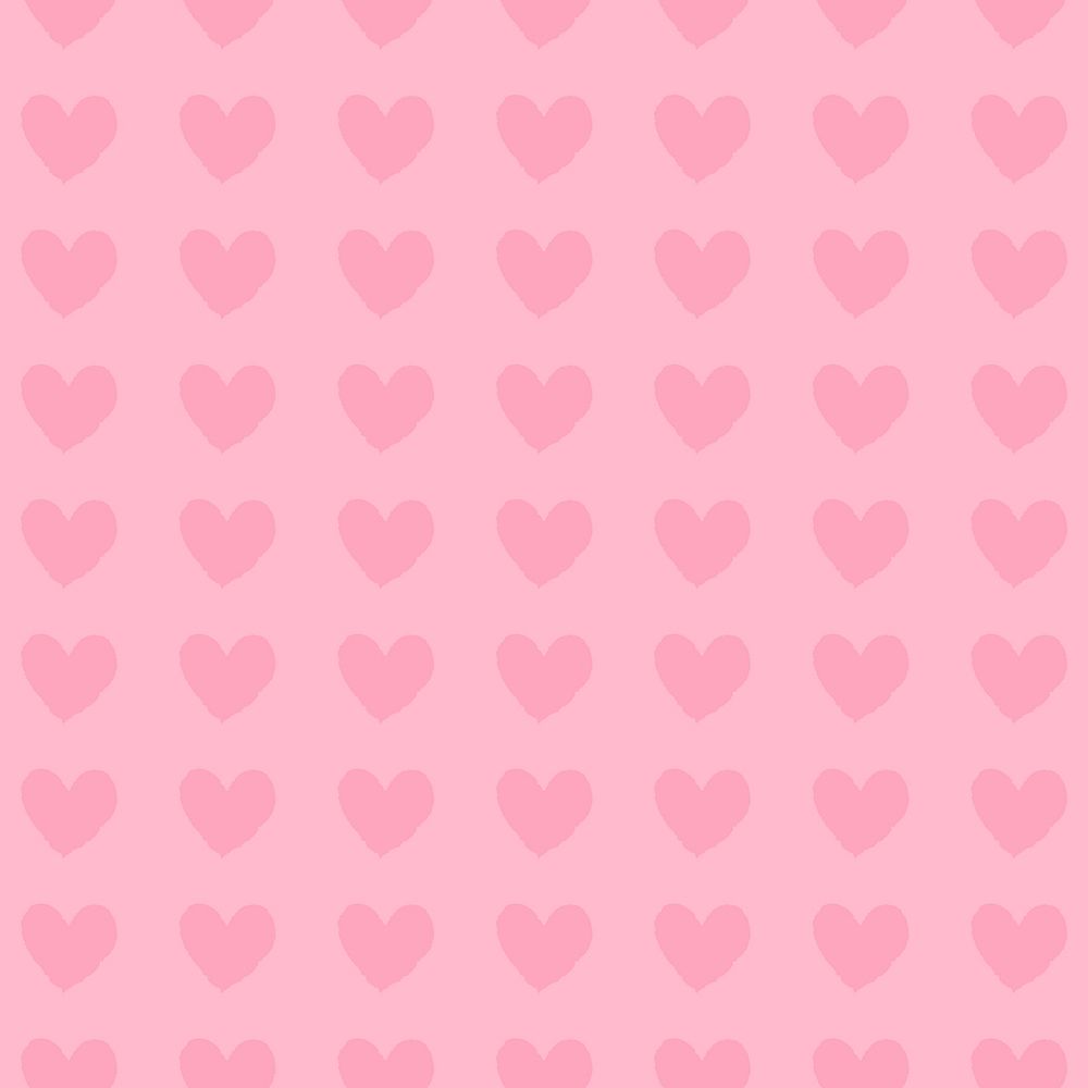 Pink heart pattern background, cute love
