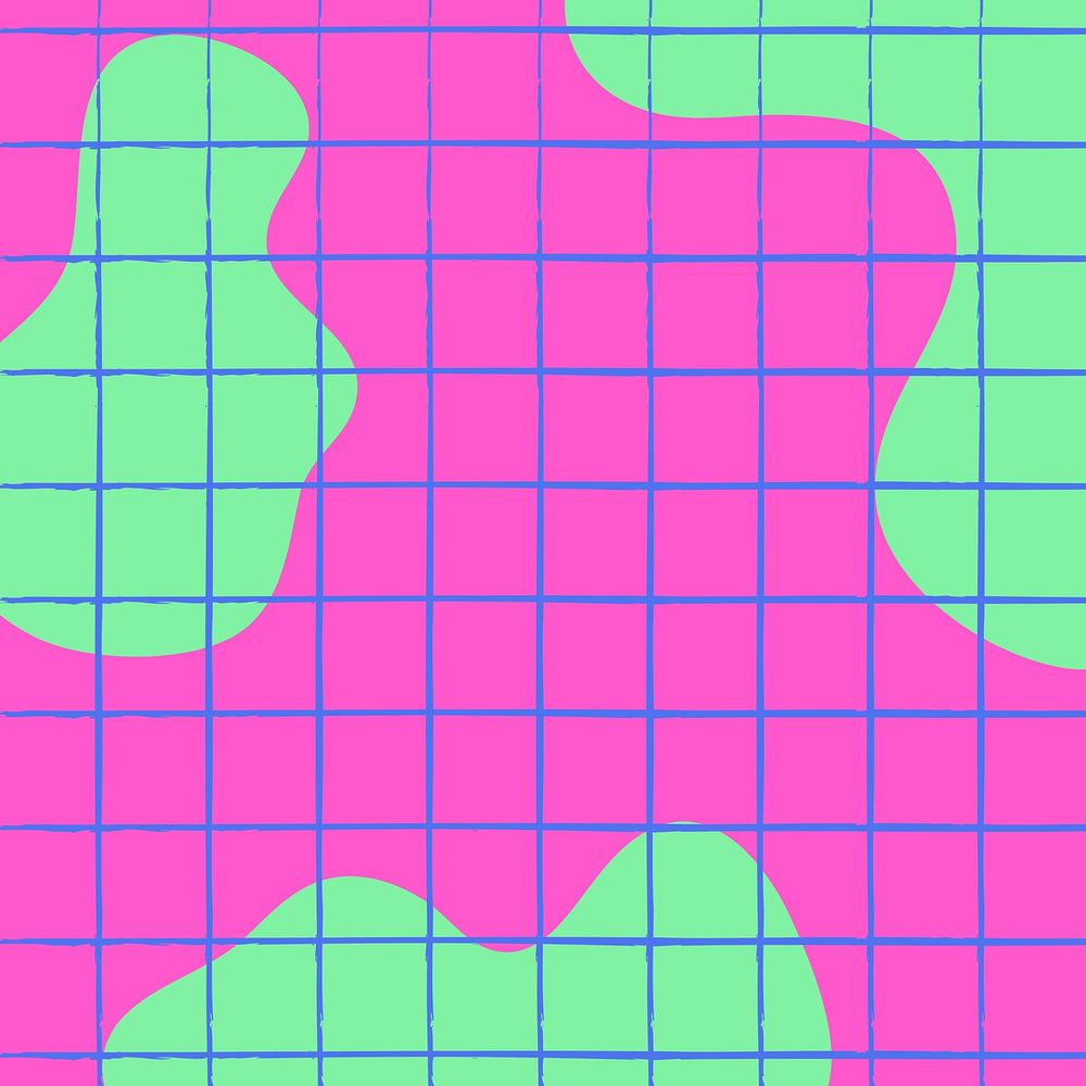 Neon pink green grid background