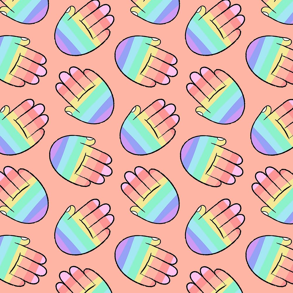 Pride hand background, LGBTQ+ & equality illustration