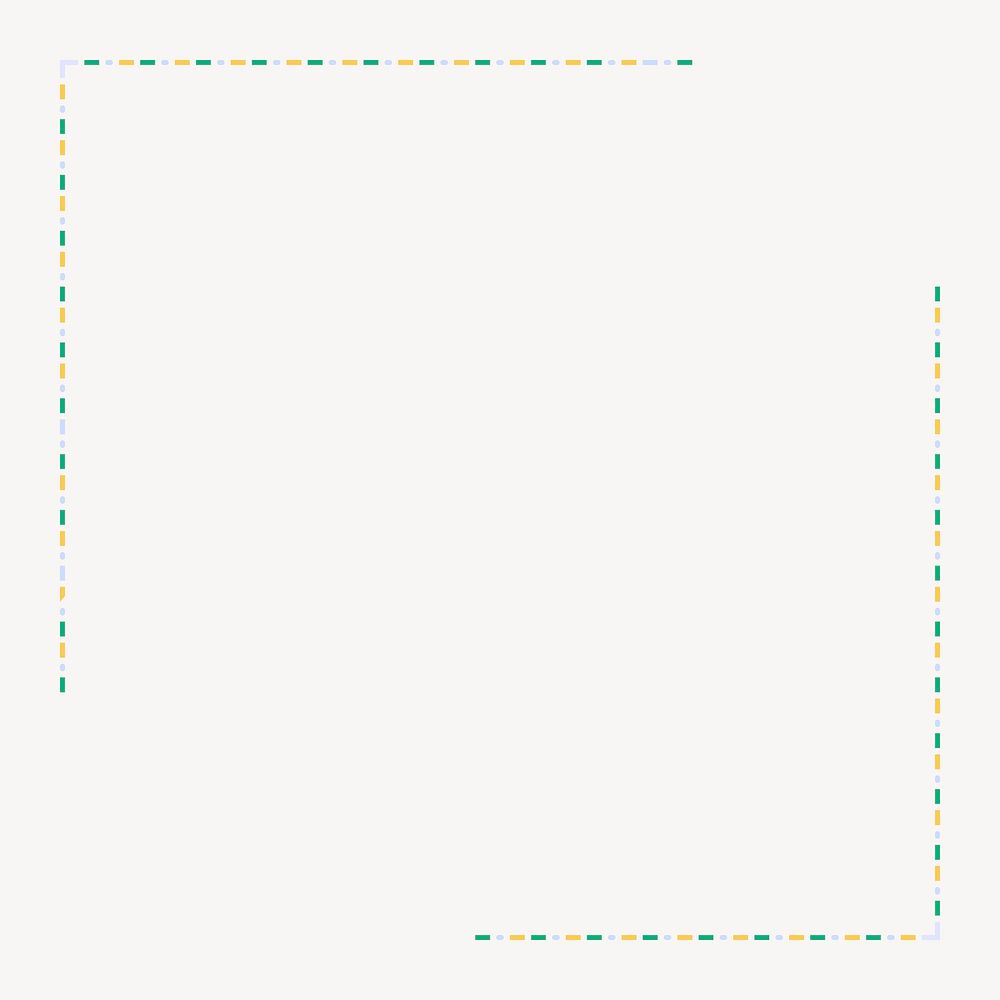Simple green yellow border frame vector