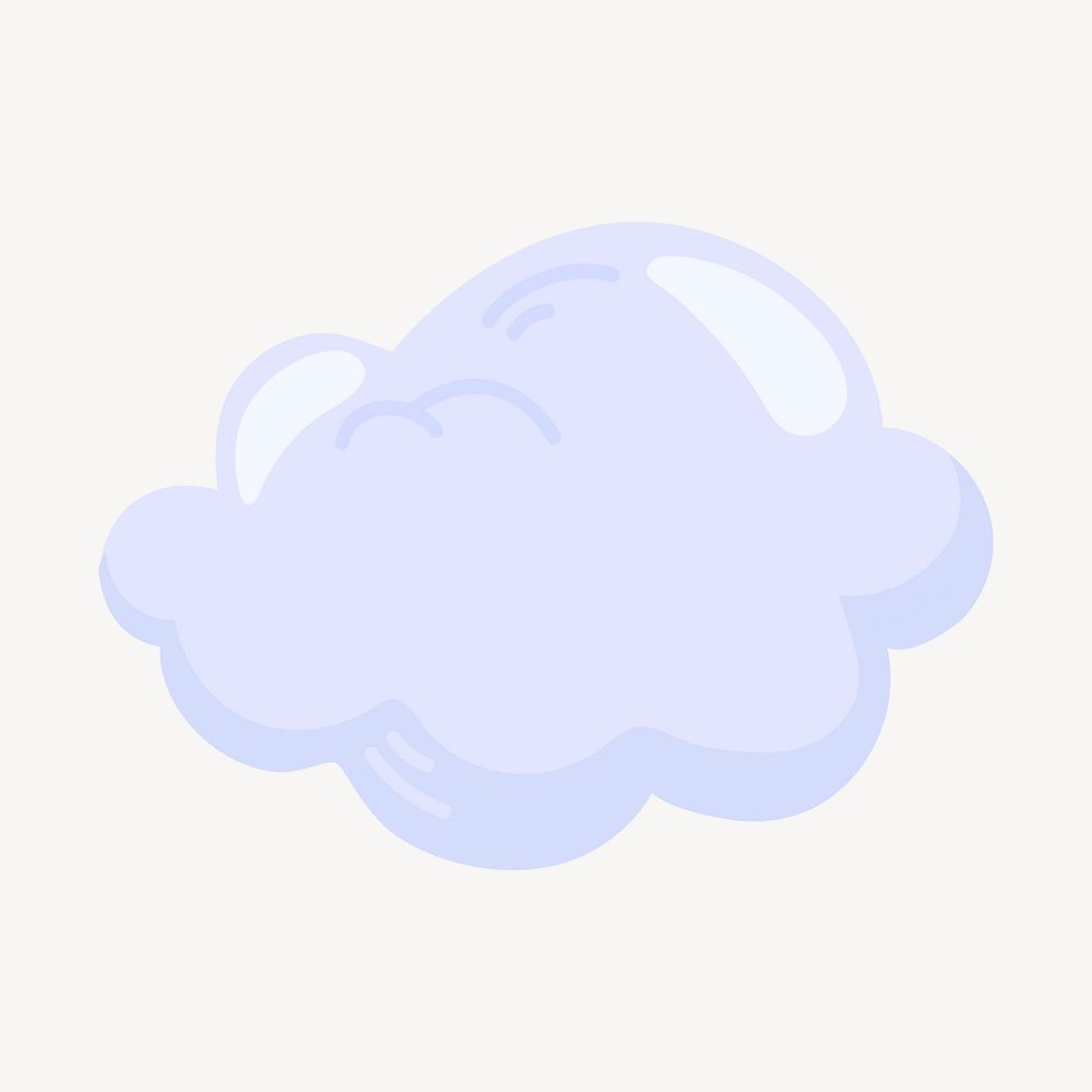 Cloud weather illustration collage element vector