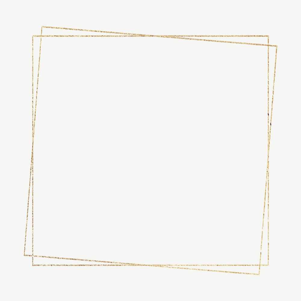 Square gold vintage frame psd