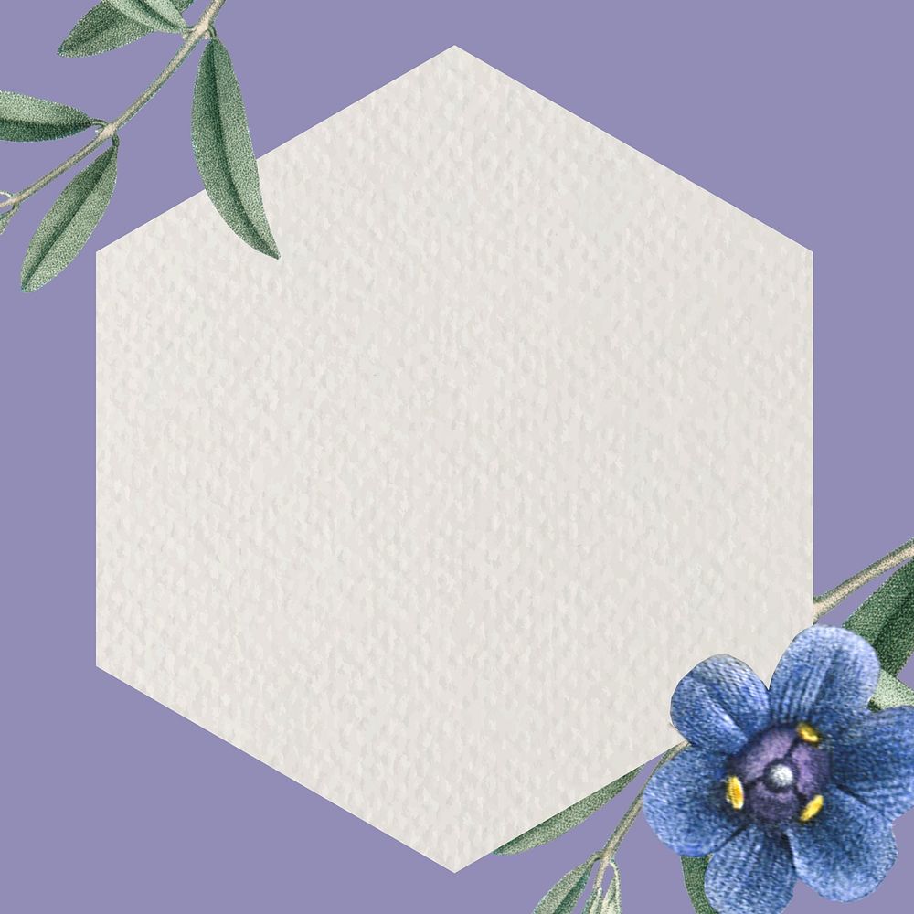 Floral frame background, purple design
