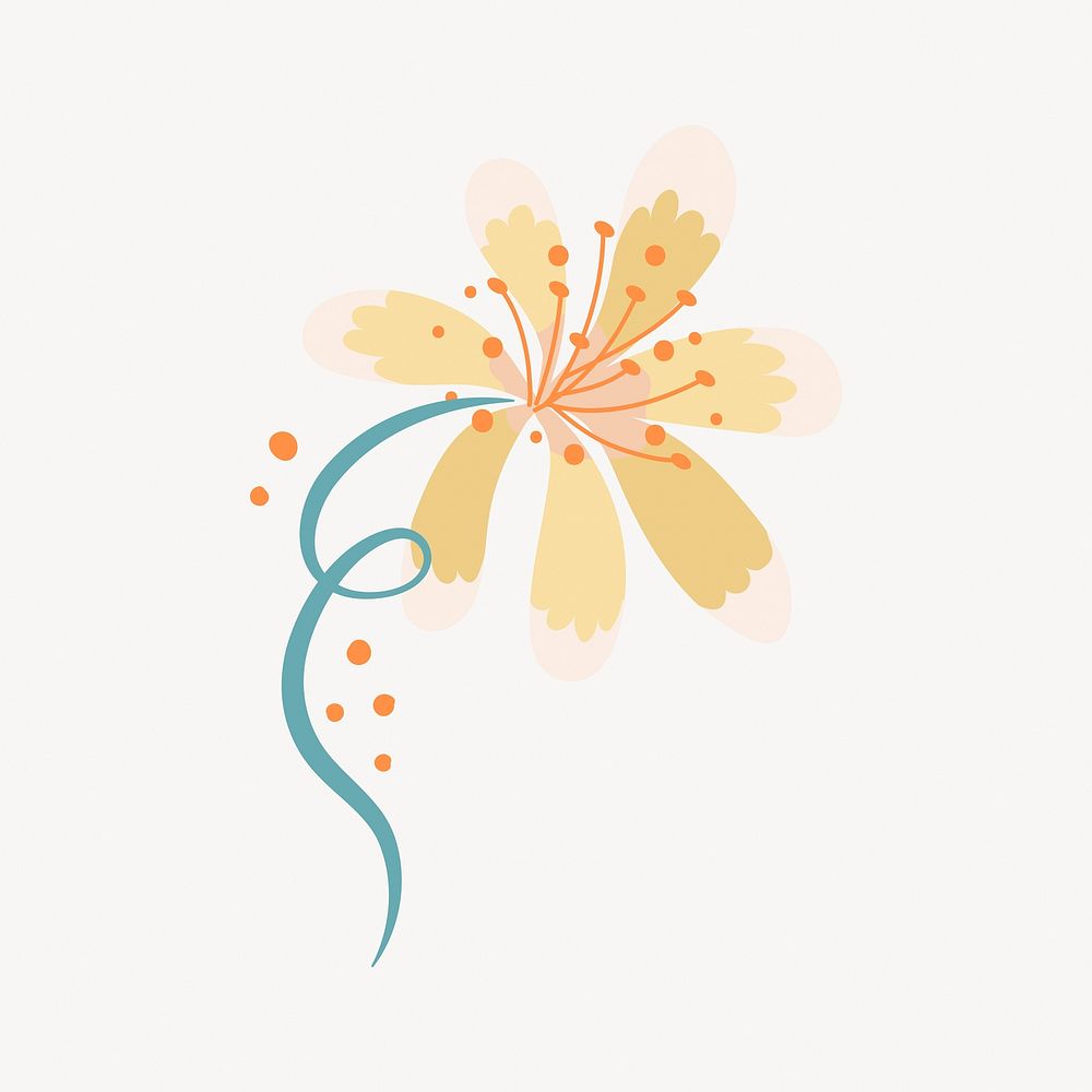 Flower, vector, flat design illustration