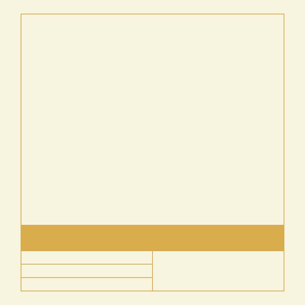 Gold activity log table frame, minimal line art design vector