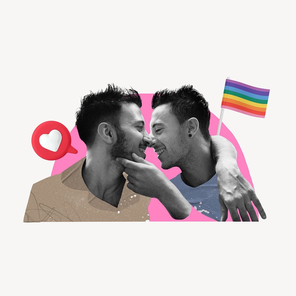 Gay man love, lgbt 3D remix