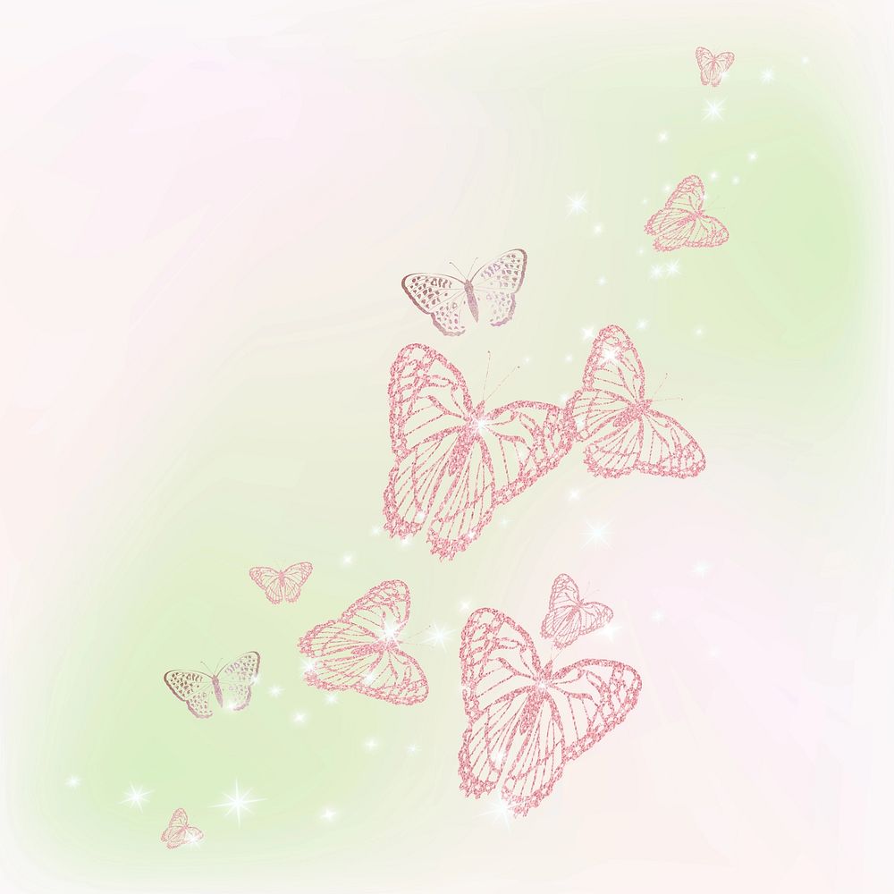 Feminine butterfly pink illustration background