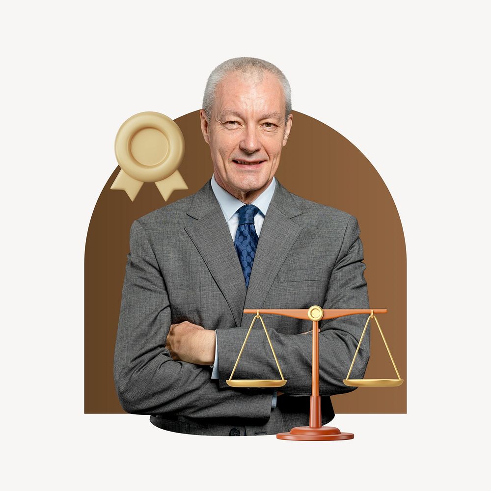 Modern professional legal advisor isolated design