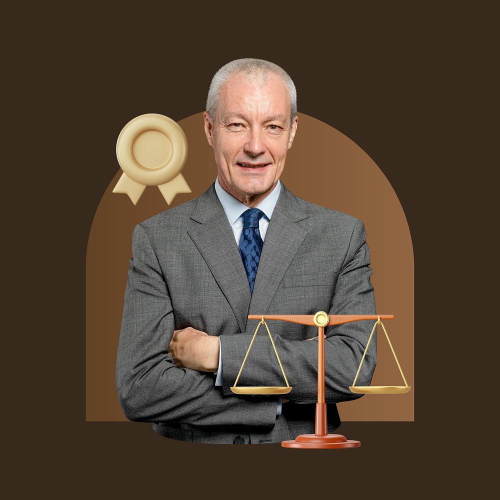 3d certified lawyer & attorney isolated design