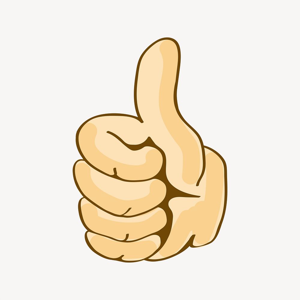 Thumbs up clipart illustration vector. | Free Vector - rawpixel