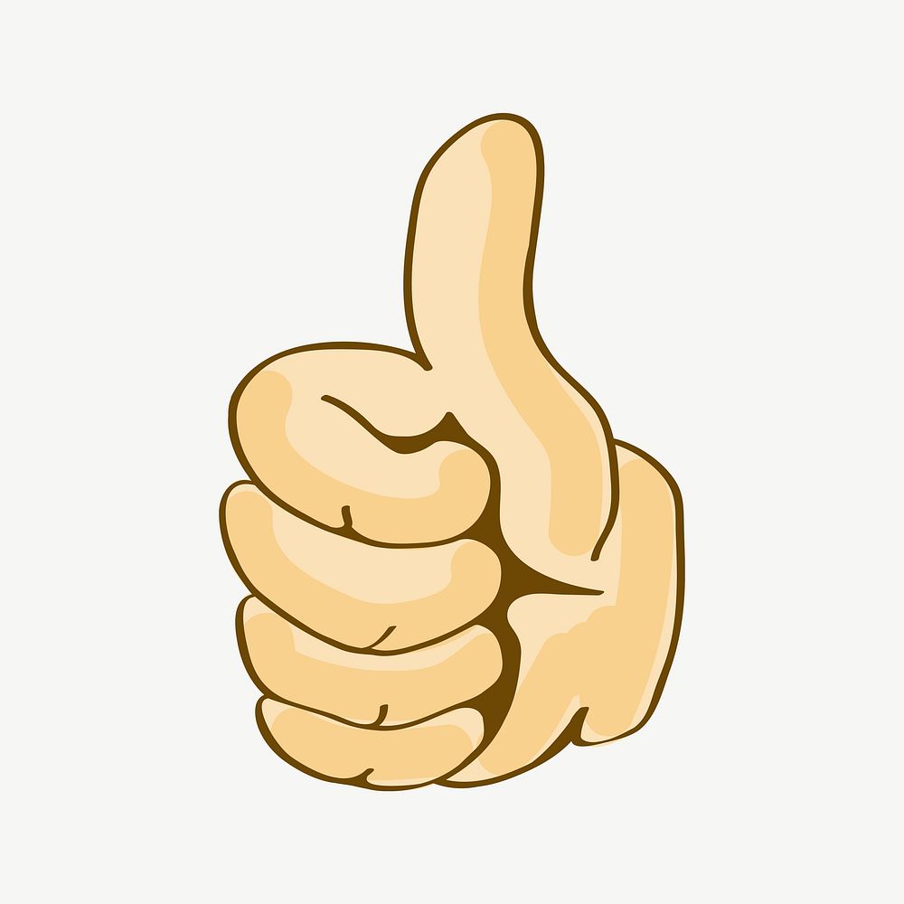 Thumbs up clipart illustration psd. Free public domain CC0 image.