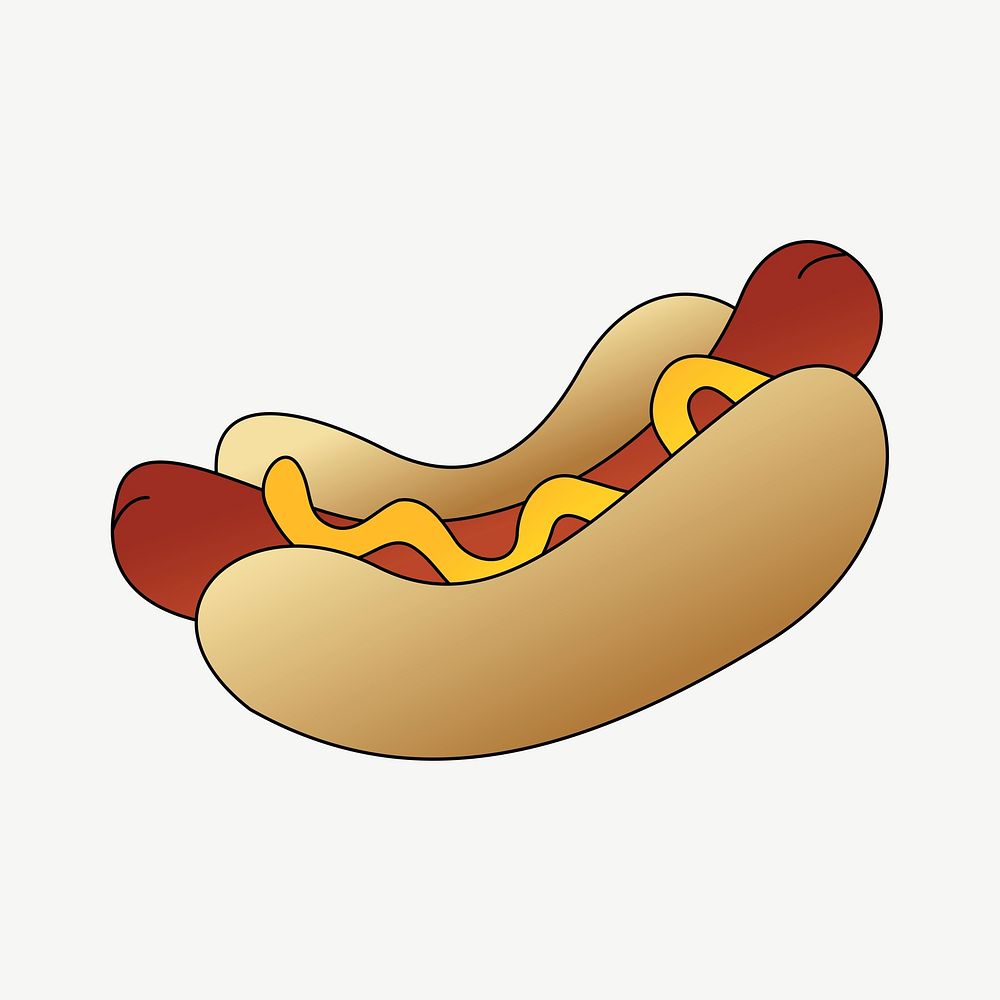 Hot dog clipart illustration psd. Free public domain CC0 image.