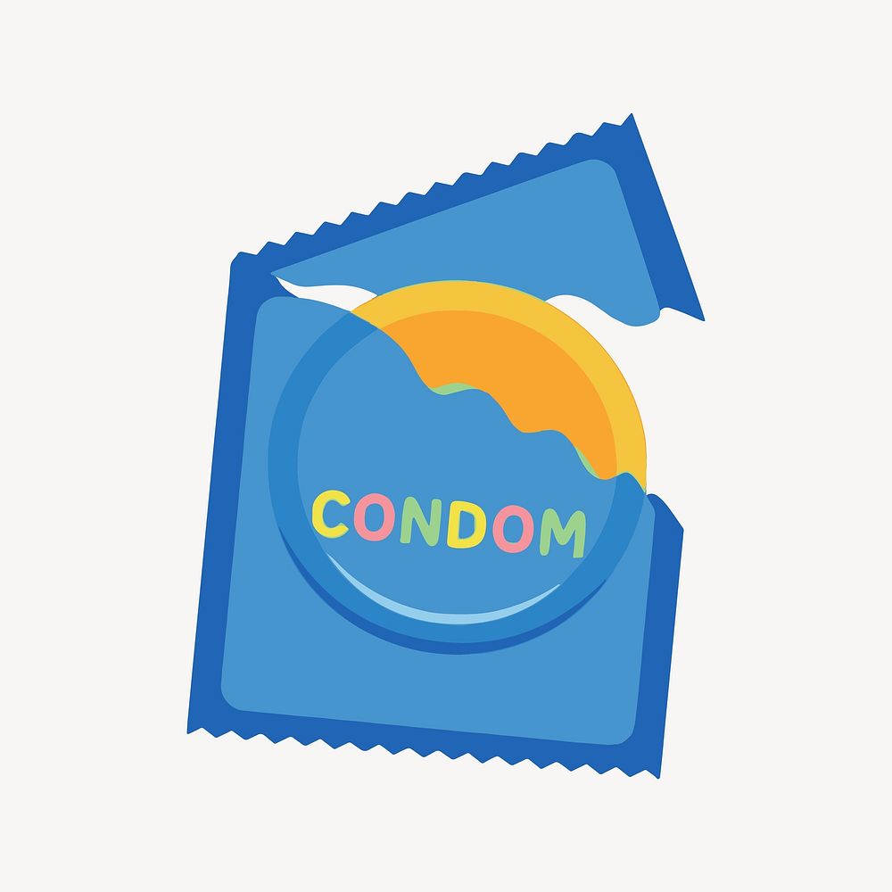 Condom illustration. Free public domain CC0 image.