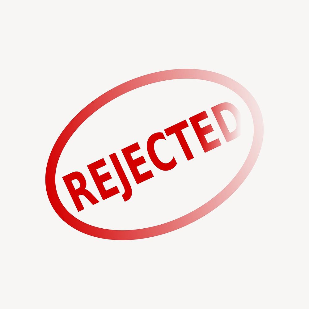 Rejected stamp clipart illustration vector. Free public domain CC0 image.