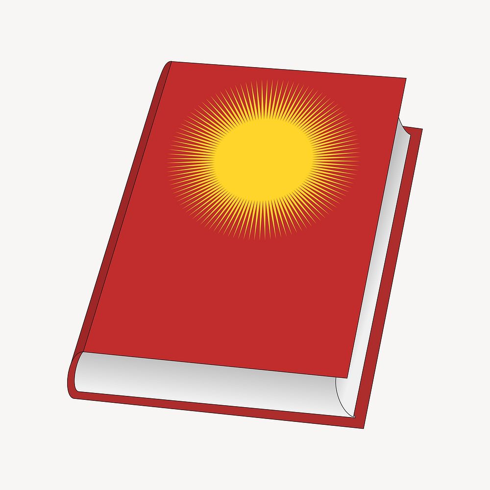Red book clipart illustration vector. Free public domain CC0 image.
