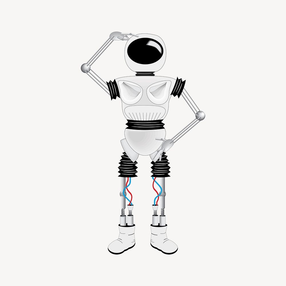 Robot clipart illustration vector. Free public domain CC0 image.