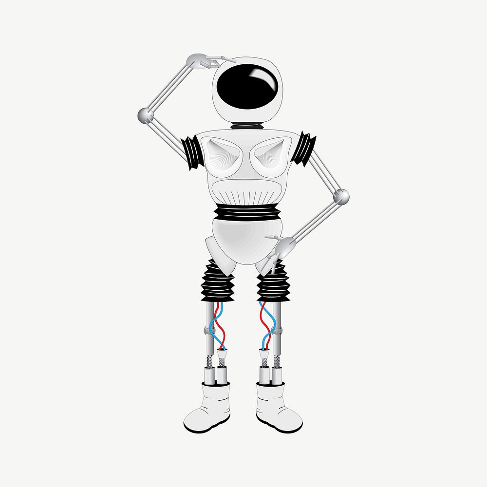 Robot clipart illustration psd. Free public domain CC0 image.