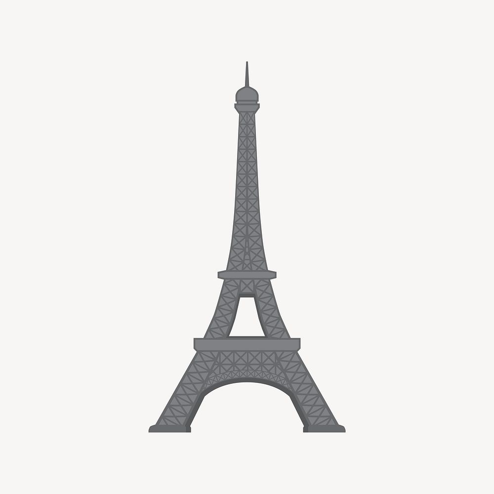 Eiffel tower clipart illustration vector. Free public domain CC0 image.