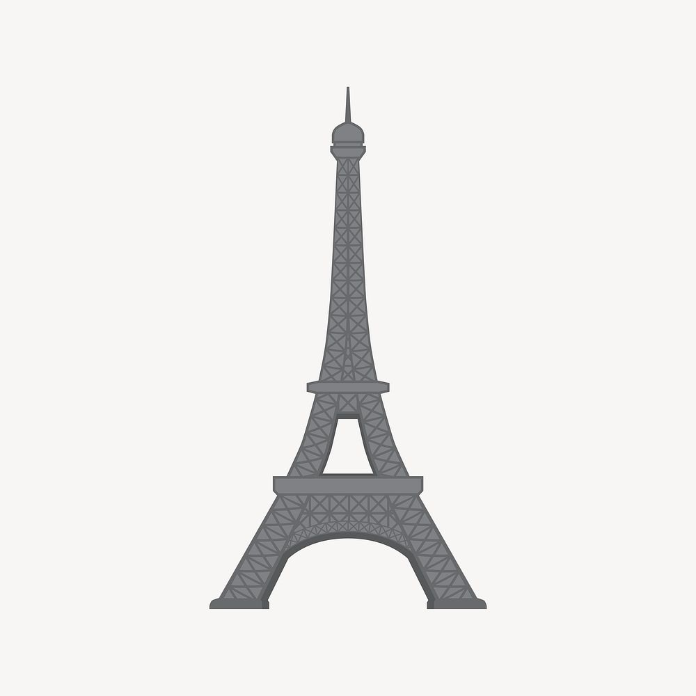 Eiffel tower illustration. Free public domain CC0 image.