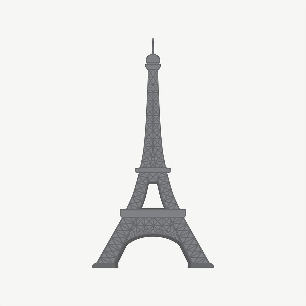 Eiffel tower clipart illustration psd. Free public domain CC0 image.