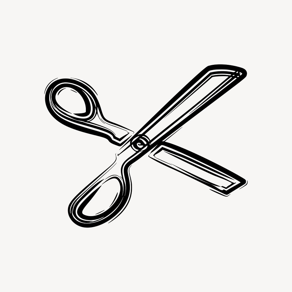 Scissors clipart illustration vector. Free public domain CC0 image.