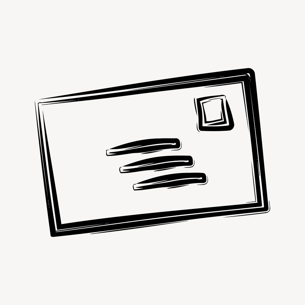 Envelope clipart illustration vector. Free public domain CC0 image.