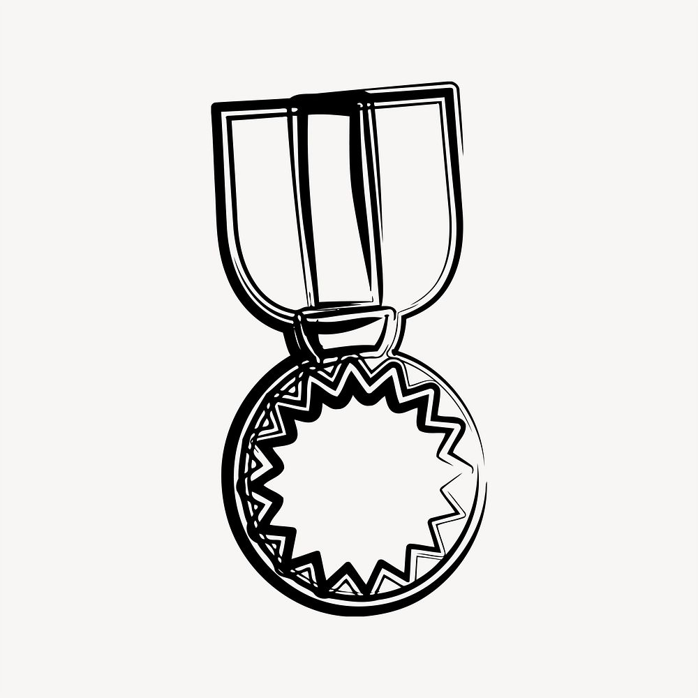 Medal clipart illustration vector. Free public domain CC0 image.