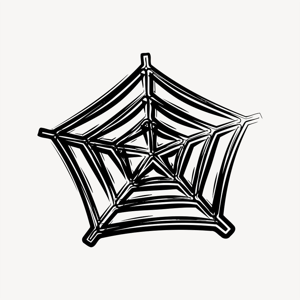Spider web clipart illustration vector. Free public domain CC0 image.
