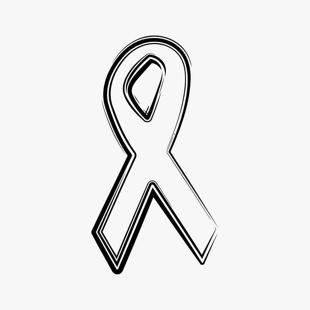 Awareness ribbon clipart illustration vector. Free public domain CC0 image.