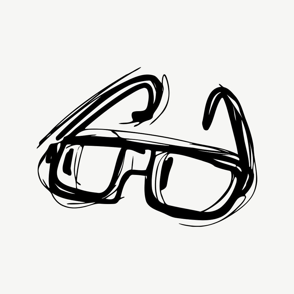 Eyeglasses clipart illustration psd. Free public domain CC0 image.