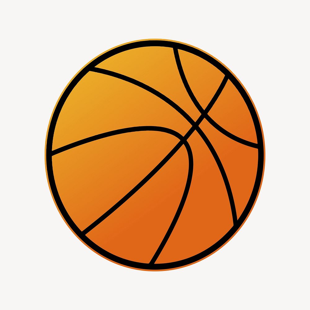 Basketball clipart illustration vector. Free public domain CC0 image.
