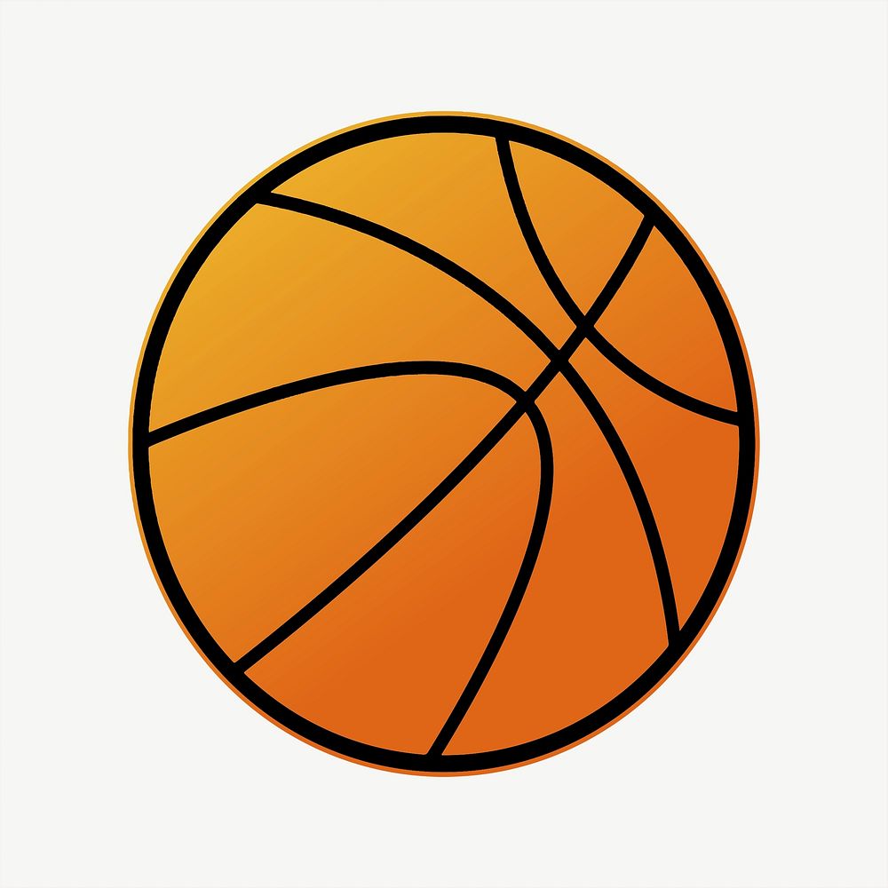 Basketball clipart illustration psd. Free public domain CC0 image.