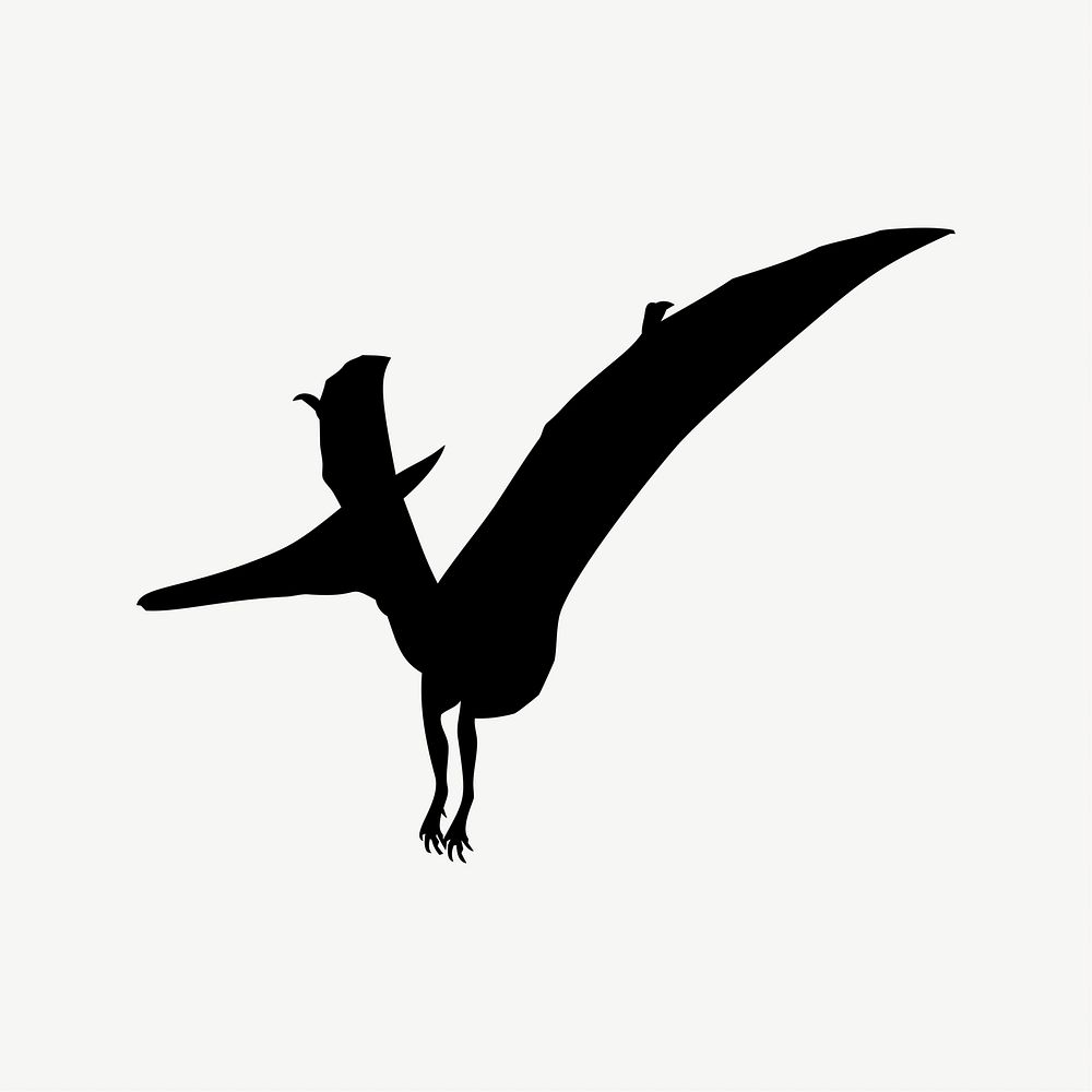 Pteranodon dinosaur silhouette clipart illustration psd. Free public domain CC0 image.